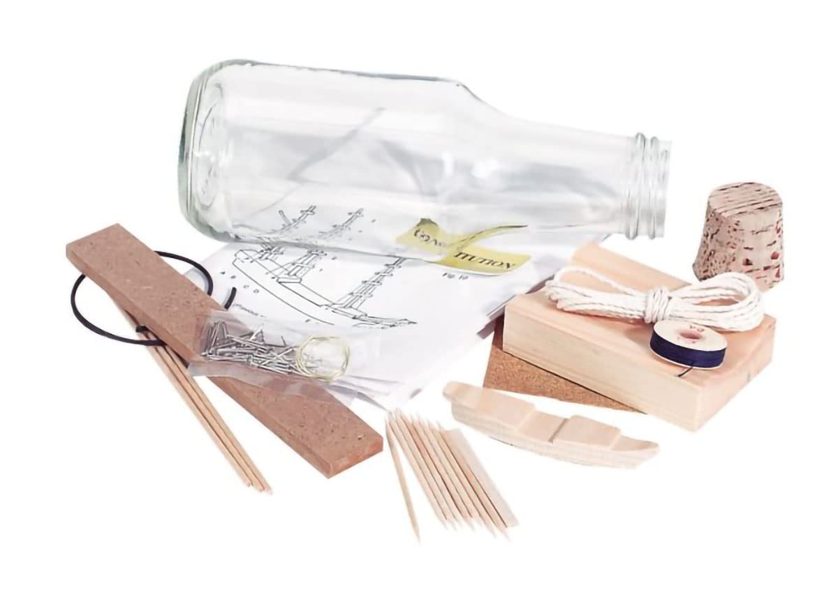 WOODKRAFTERS Pirate Ship in a Bottle Kit — A Very Challenging Craft Project