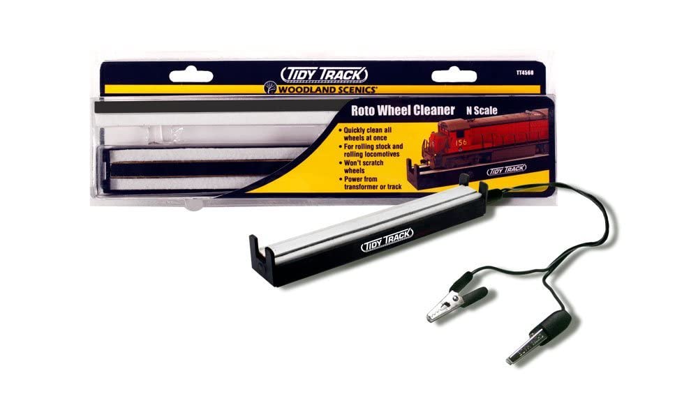 Woodland Scenics Roto Wheel Cleaner Tool N – Quick Wheel Cleaning for N Scale Locomotives & Rolling Stock
