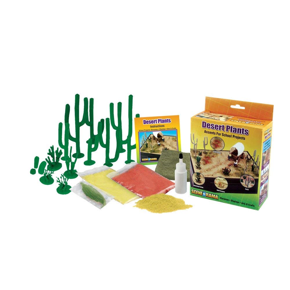 Woodland Scenics SP4124 Desert Plants Diorama Kit – Versatile Desert Miniature Elements for Crafts