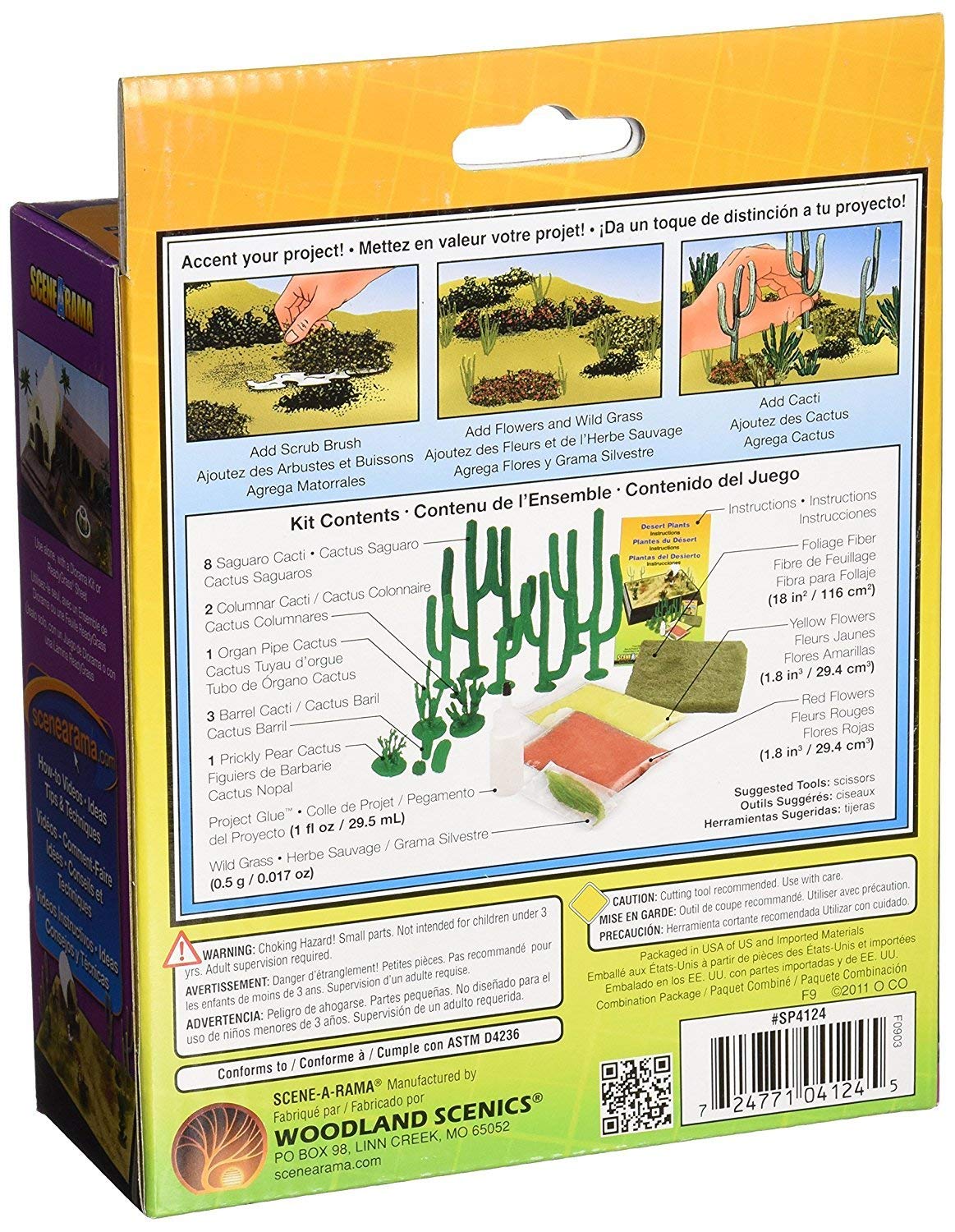 Woodland Scenics SP4124 Desert Plants Diorama Kit – Versatile Desert Miniature Elements for Crafts