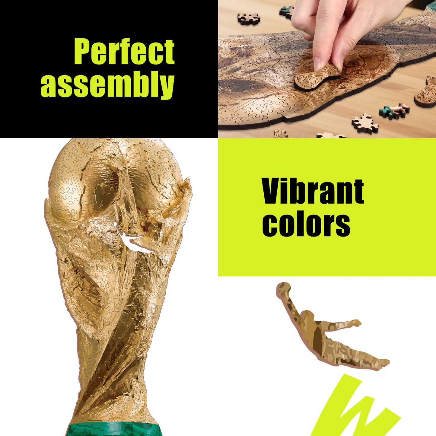 WOODLUX Official FIFA World Cup 2026 Trophy Puzzle – 200 Pieces, 5mm Wood