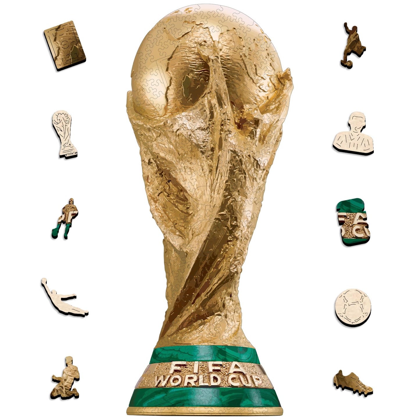WOODLUX Official FIFA World Cup 2026 Trophy Puzzle – 200 Pieces, 5mm Wood