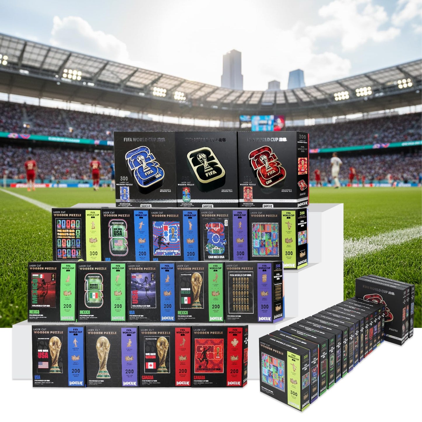 WOODLUX Official FIFA World Cup 2026 Trophy Puzzle – 200 Pieces, 5mm Wood