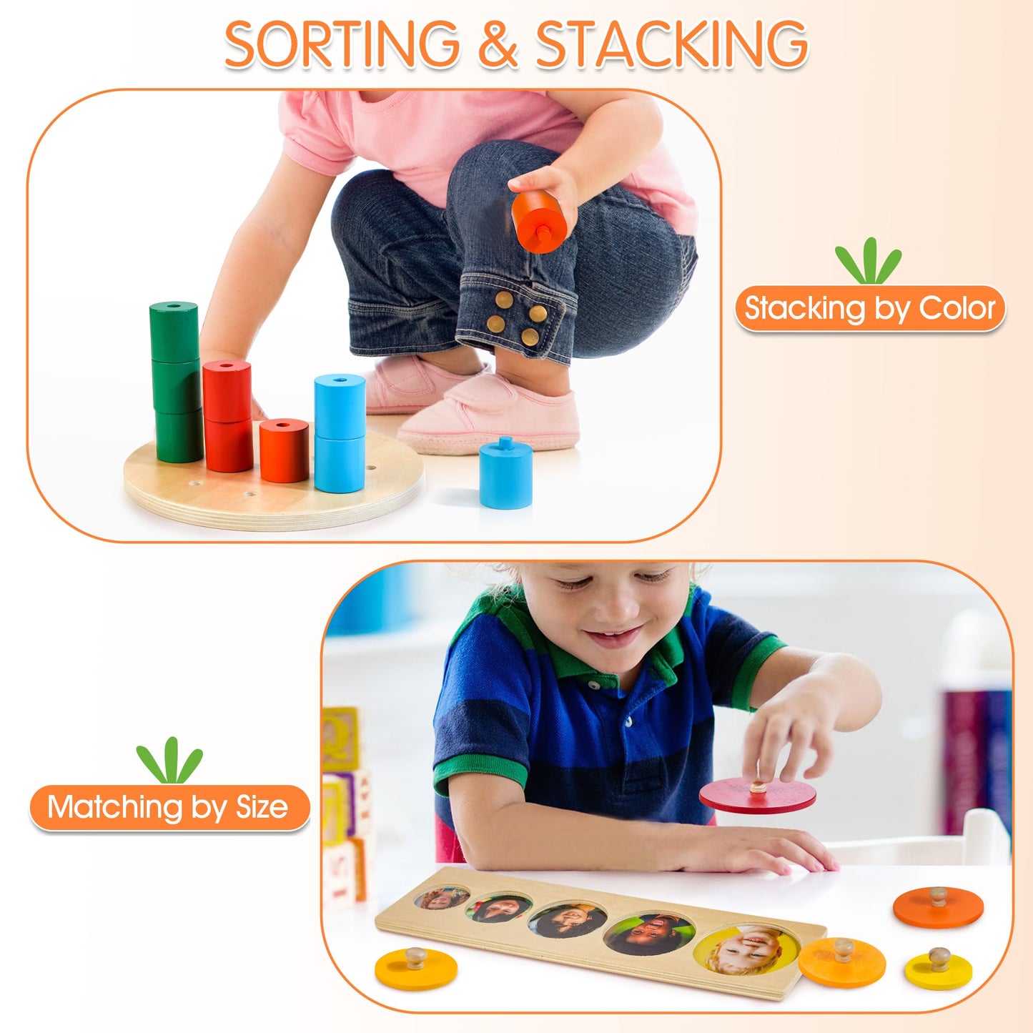 Woodmam 9-in-1 Wooden Montessori Toys for Toddlers 12-18 Months | Educational Box, Xylophone & More