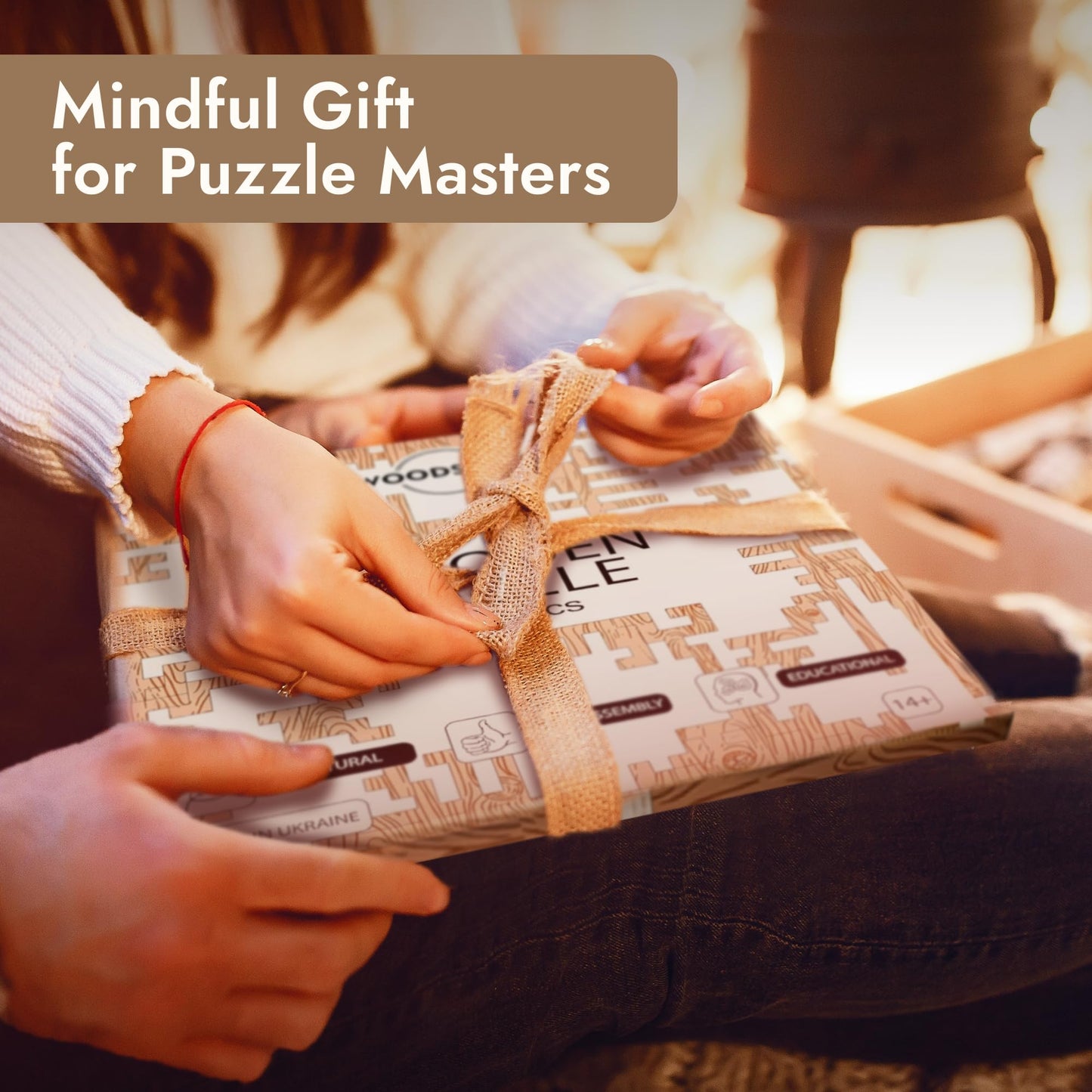 WOODSTERS Mind Bending Wooden Jigsaw Puzzle – Aztec Labyrinth, 130 Pieces | Advanced Hard Puzzle for Adults