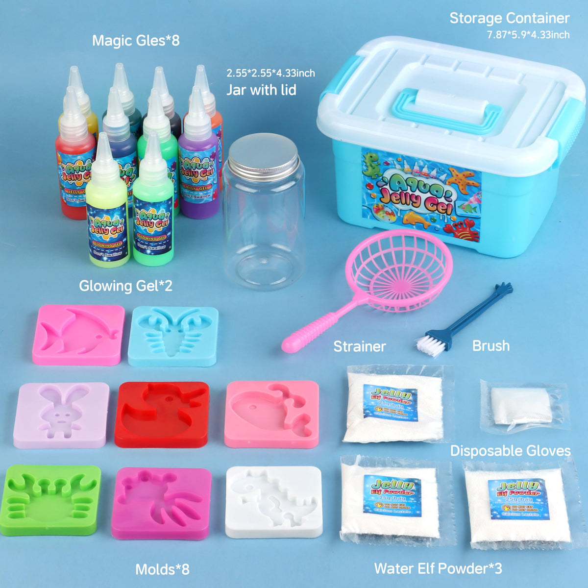 Wookidel Magic Gel Water Elf Kit – Aqua Fairy Gel Craft for Kids 6-10