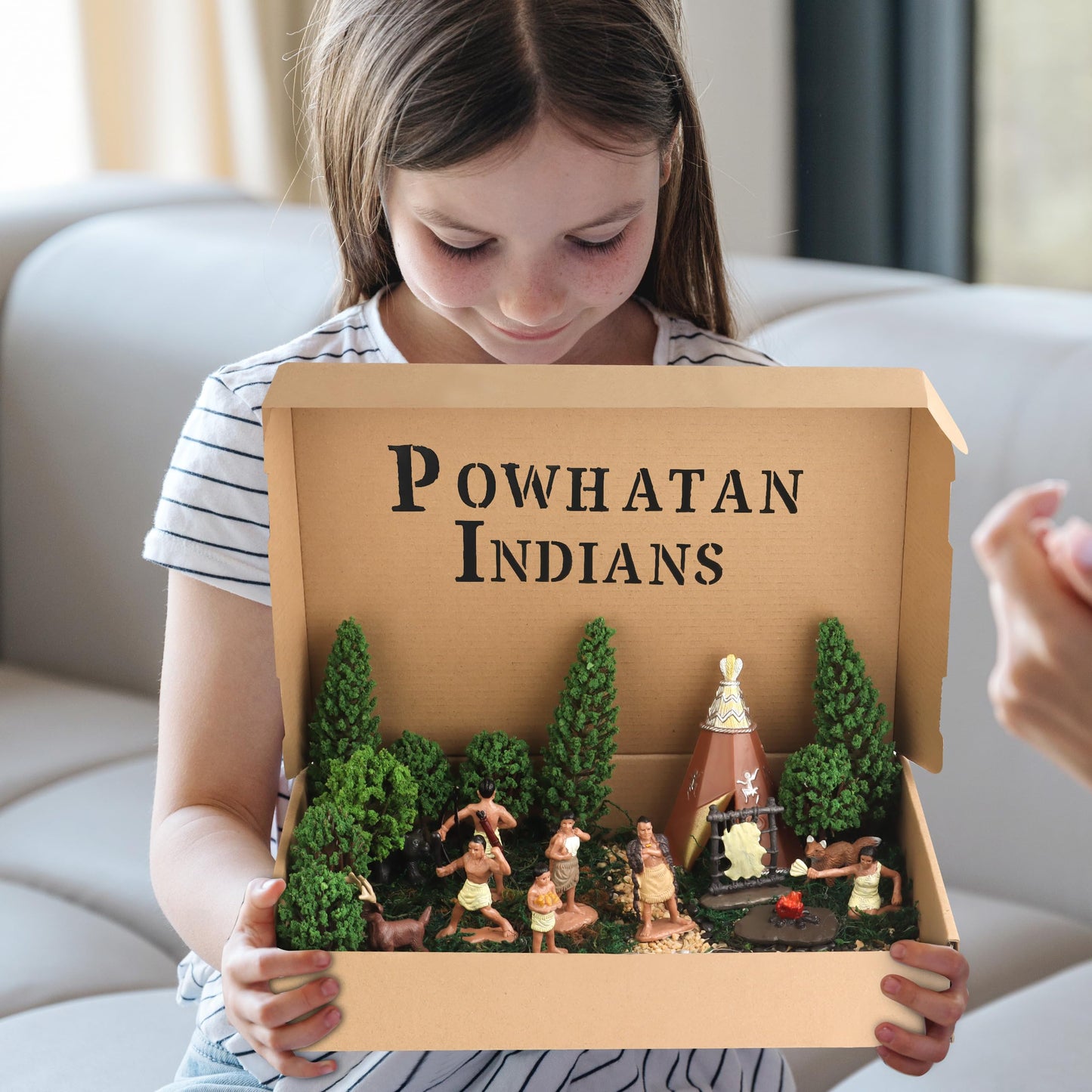wookidel Powhatan Indians Figurines Set – Educational Native American Figures for Kids