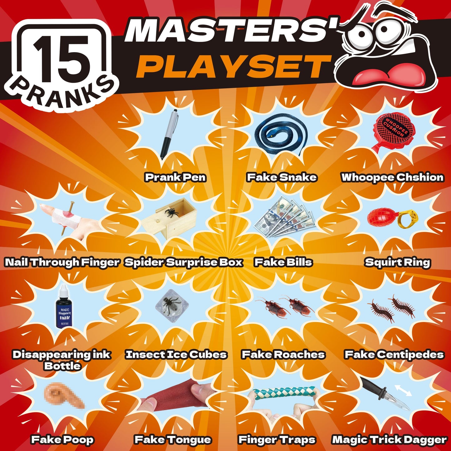 wookidel Prank Kit – 25 PCS Prank Toys for Kids & Adults
