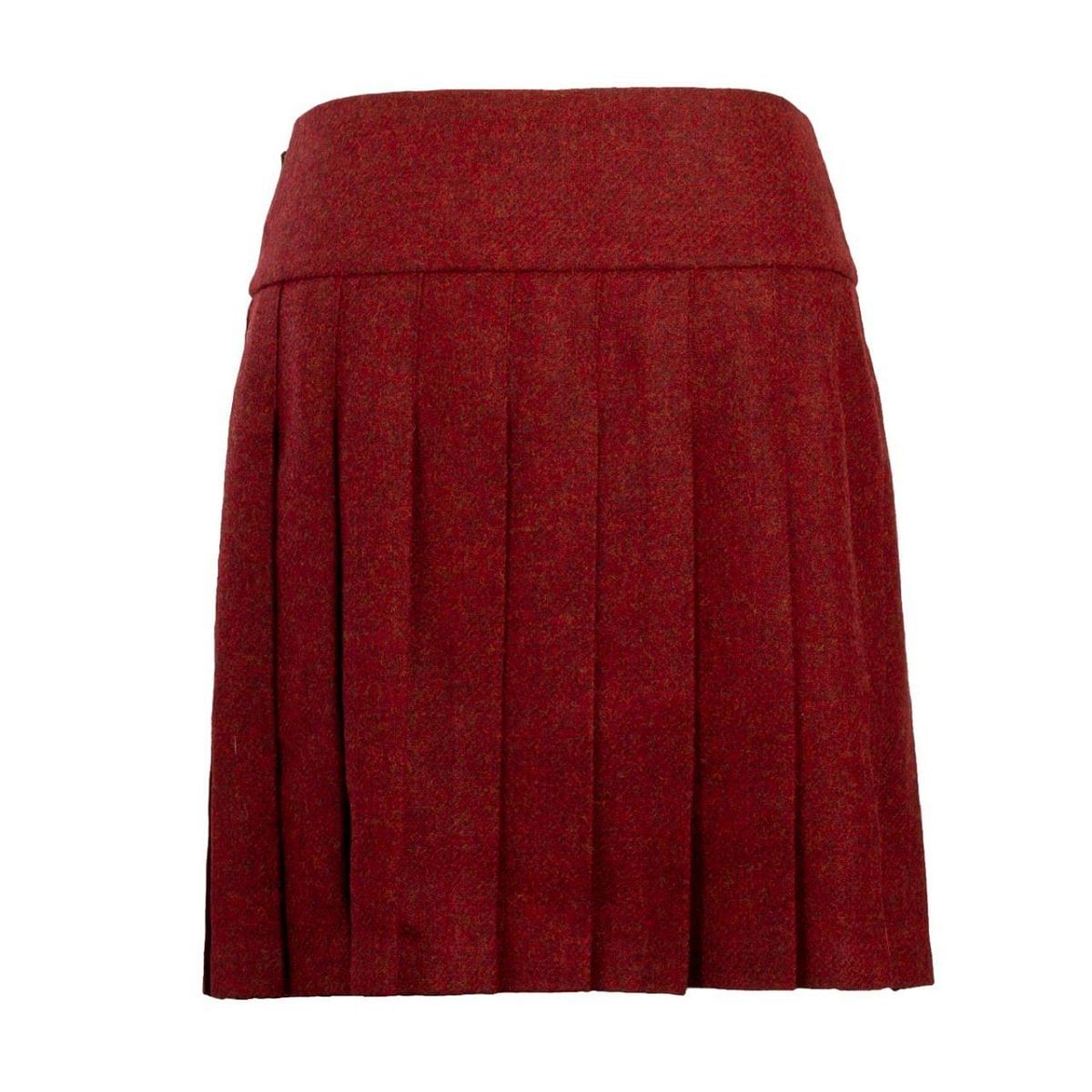 Wool Ladies Knee Length Pleated Kilt Skirt
