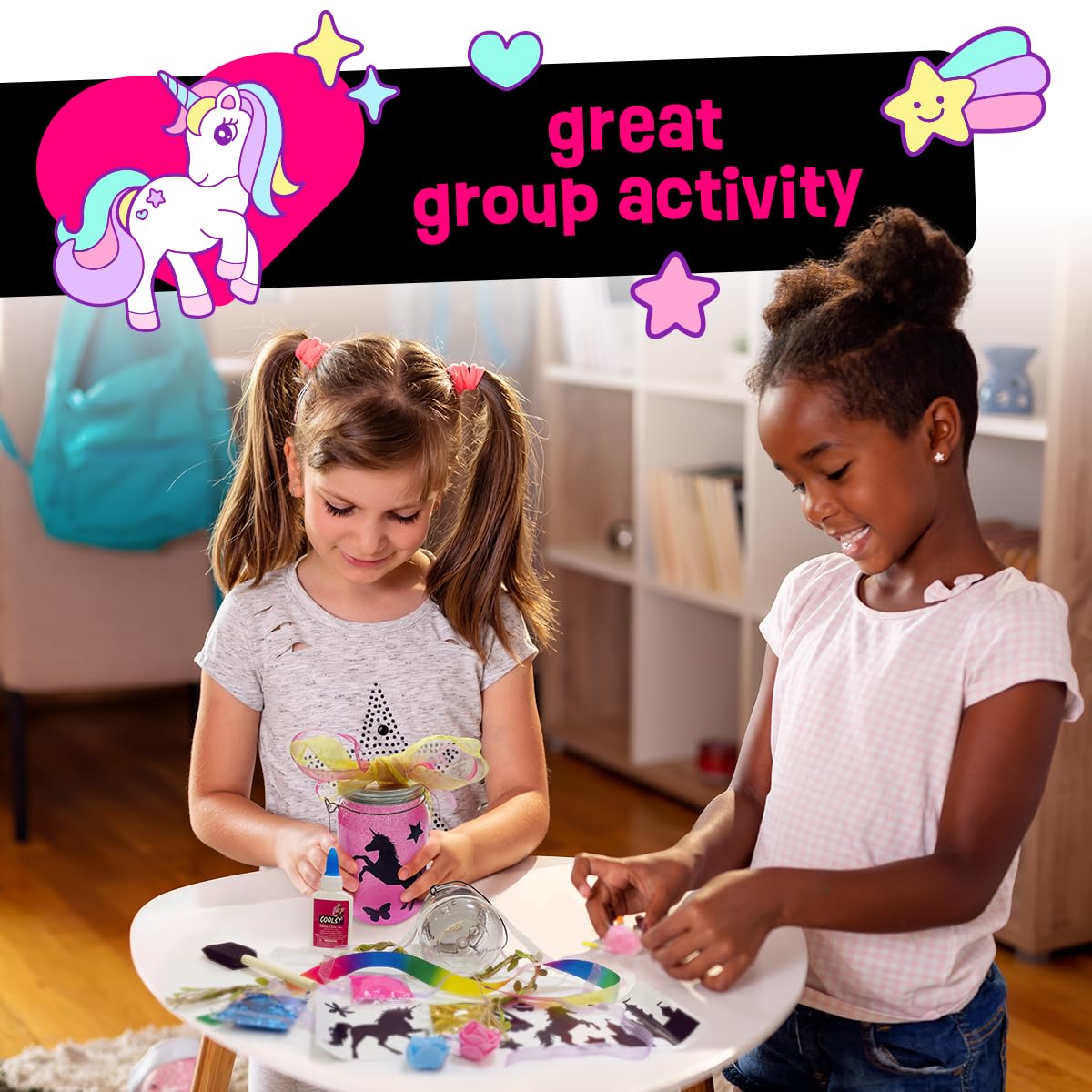 WOOODLIFY Light-Up Unicorn Lantern Craft Kit – 3 Magical Jars for Girls 8-12