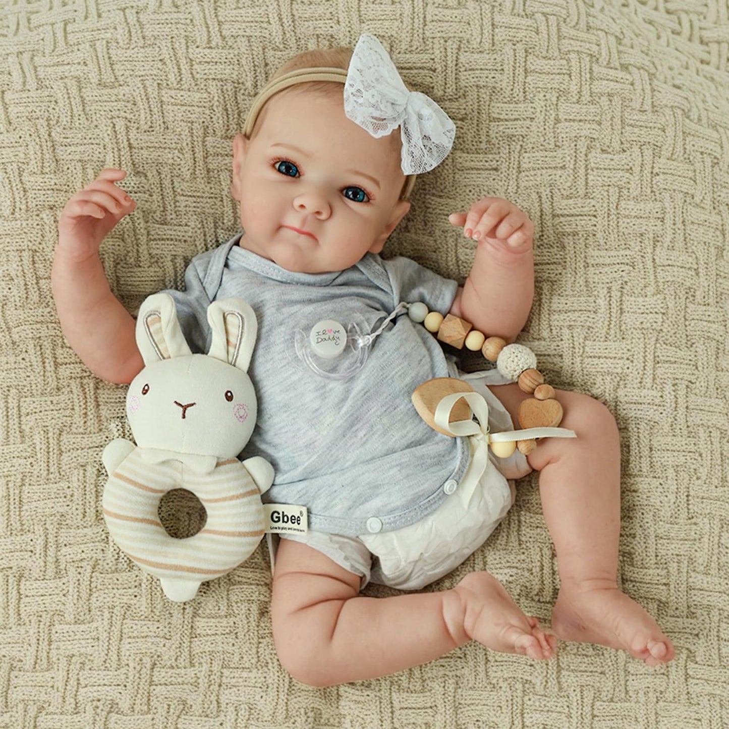WOOROY Realistic Reborn Baby Doll – 20-Inch Lifelike Baby Girl with Full Vinyl Body & Accessory Set