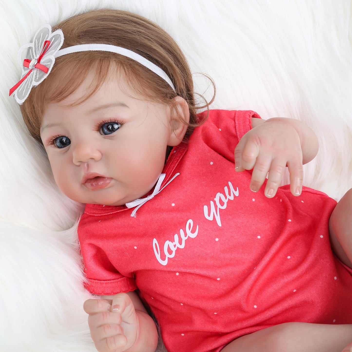 WOOROY Realistic Reborn Baby Doll – 18 Inch Lifelike Newborn Girl with Weighted Body