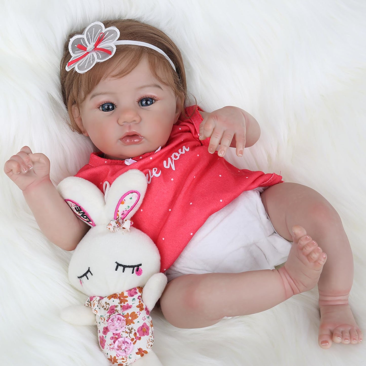 WOOROY Realistic Reborn Baby Doll – 18 Inch Lifelike Newborn Girl with Weighted Body