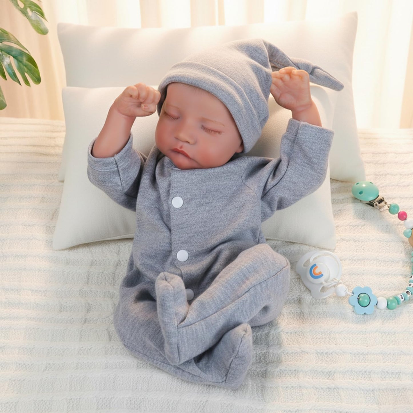 WOOROY Realistic Reborn Baby Doll – 18-Inch Lifelike Boy with Accessories