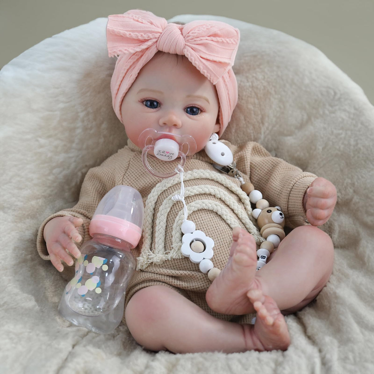 WOOROY 18-Inch Realistic Reborn Baby Doll – Lifelike Girl with Weighted Body, Safe for Ages 3+