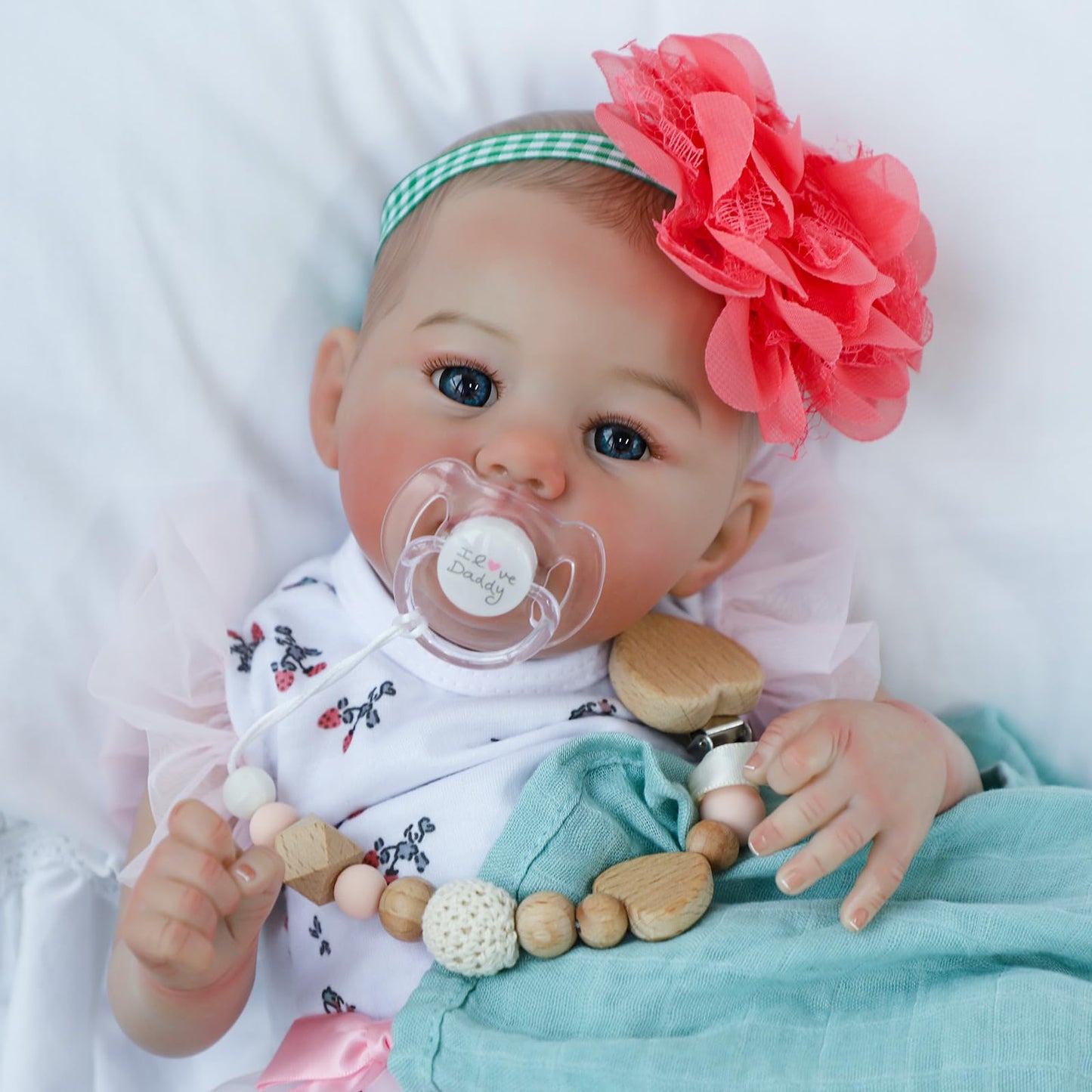 WOOROY Realistic Reborn Baby Doll – 18-Inch Open-Eyes Girl with Soft Cloth Body