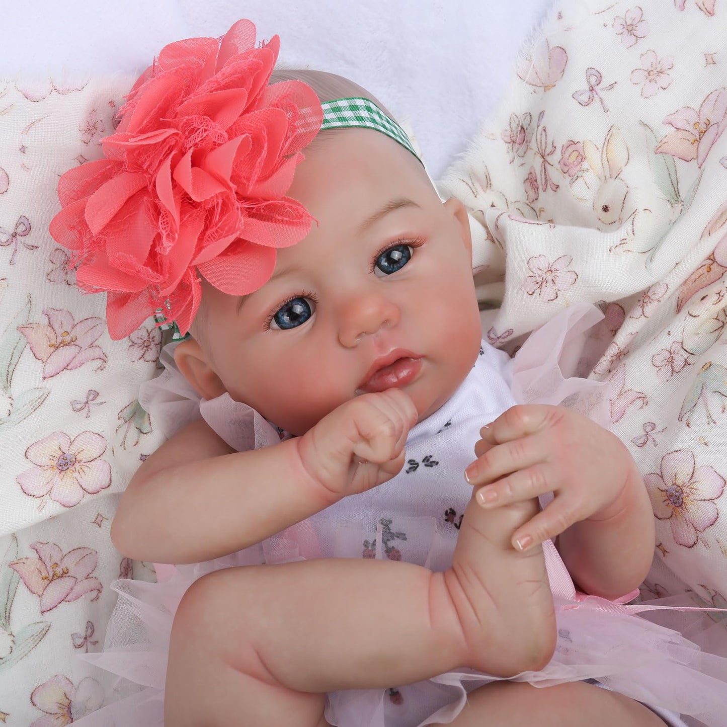 WOOROY Realistic Reborn Baby Doll – 18-Inch Open-Eyes Girl with Soft Cloth Body