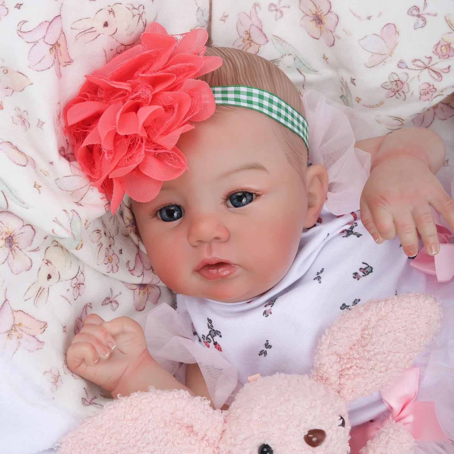 WOOROY Realistic Reborn Baby Doll – 18-Inch Open-Eyes Girl with Soft Cloth Body