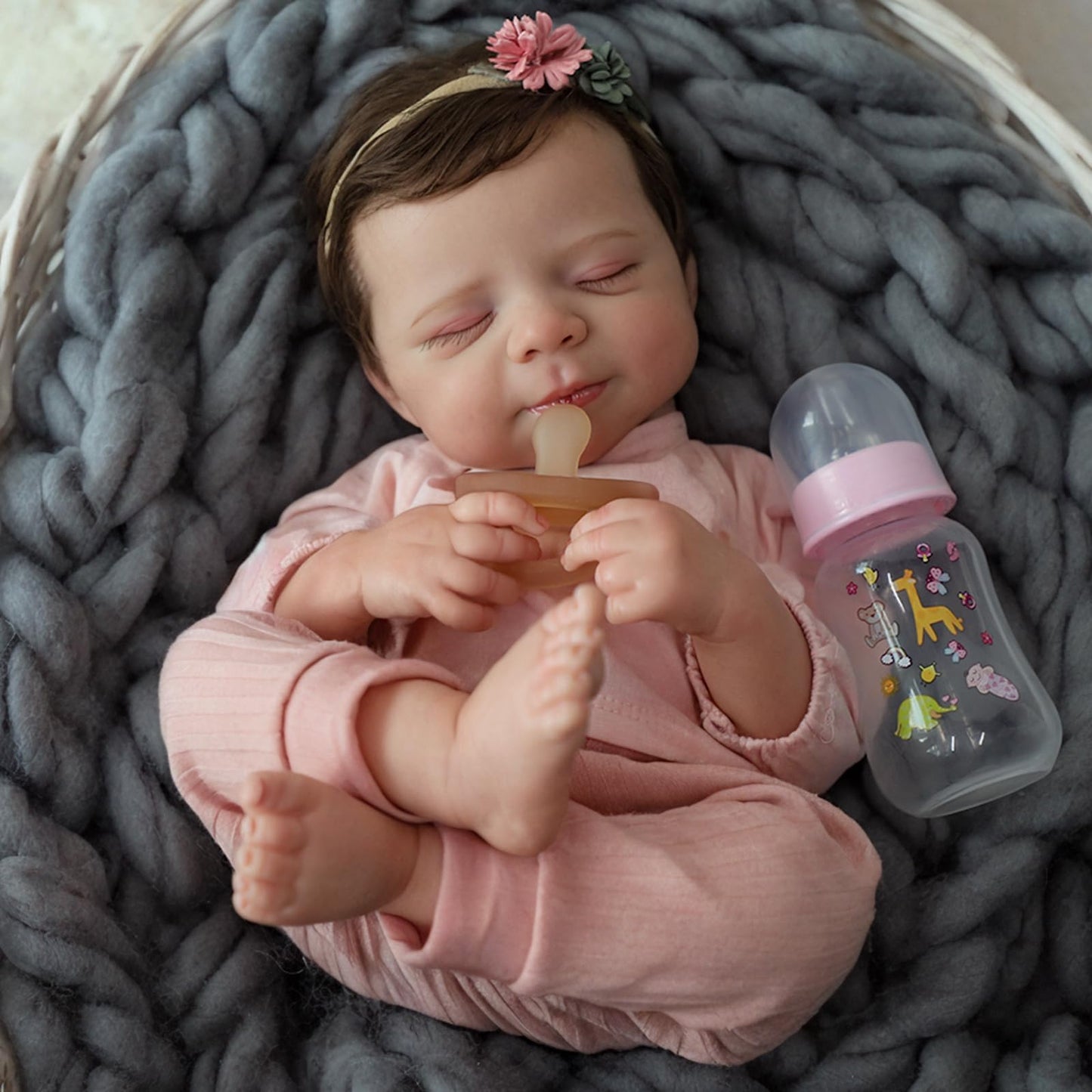 WOOROY Reborn Baby Doll - 18in Full Body Vinyl Girl, Ages 3+ Safe Gift