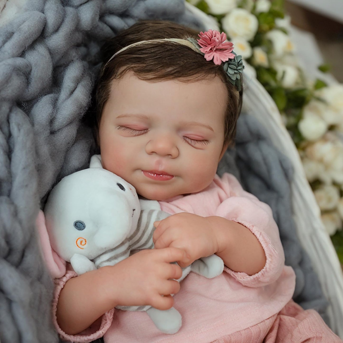 WOOROY Reborn Baby Doll - 18in Full Body Vinyl Girl, Ages 3+ Safe Gift