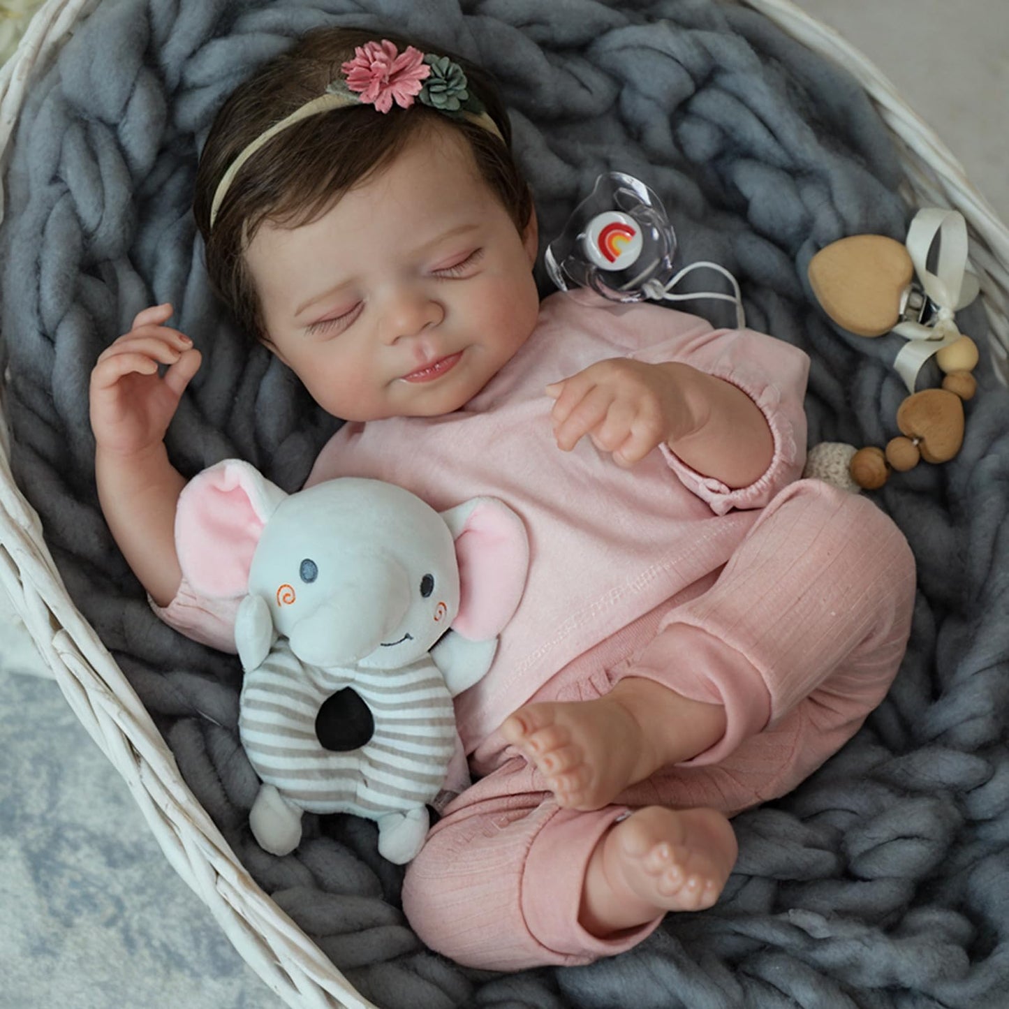 WOOROY Reborn Baby Doll - 18in Full Body Vinyl Girl, Ages 3+ Safe Gift