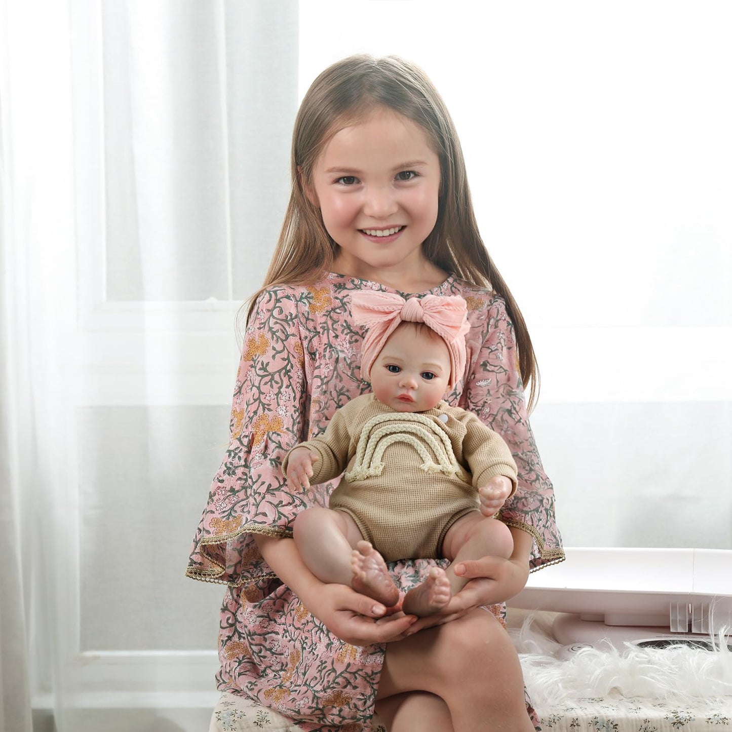 WOOROY 18-Inch Realistic Reborn Baby Doll – Lifelike Girl with Weighted Body, Safe for Ages 3+