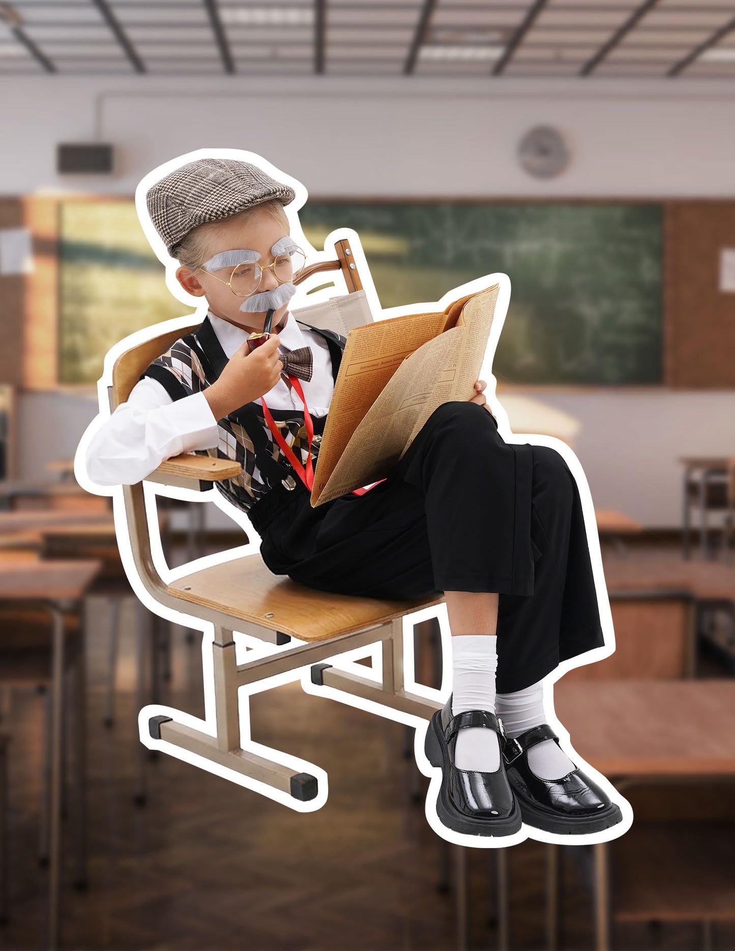 WooWee 100 Days of School Costume for Boys (Ages 10–12) | Grandpa Look Dress-Up