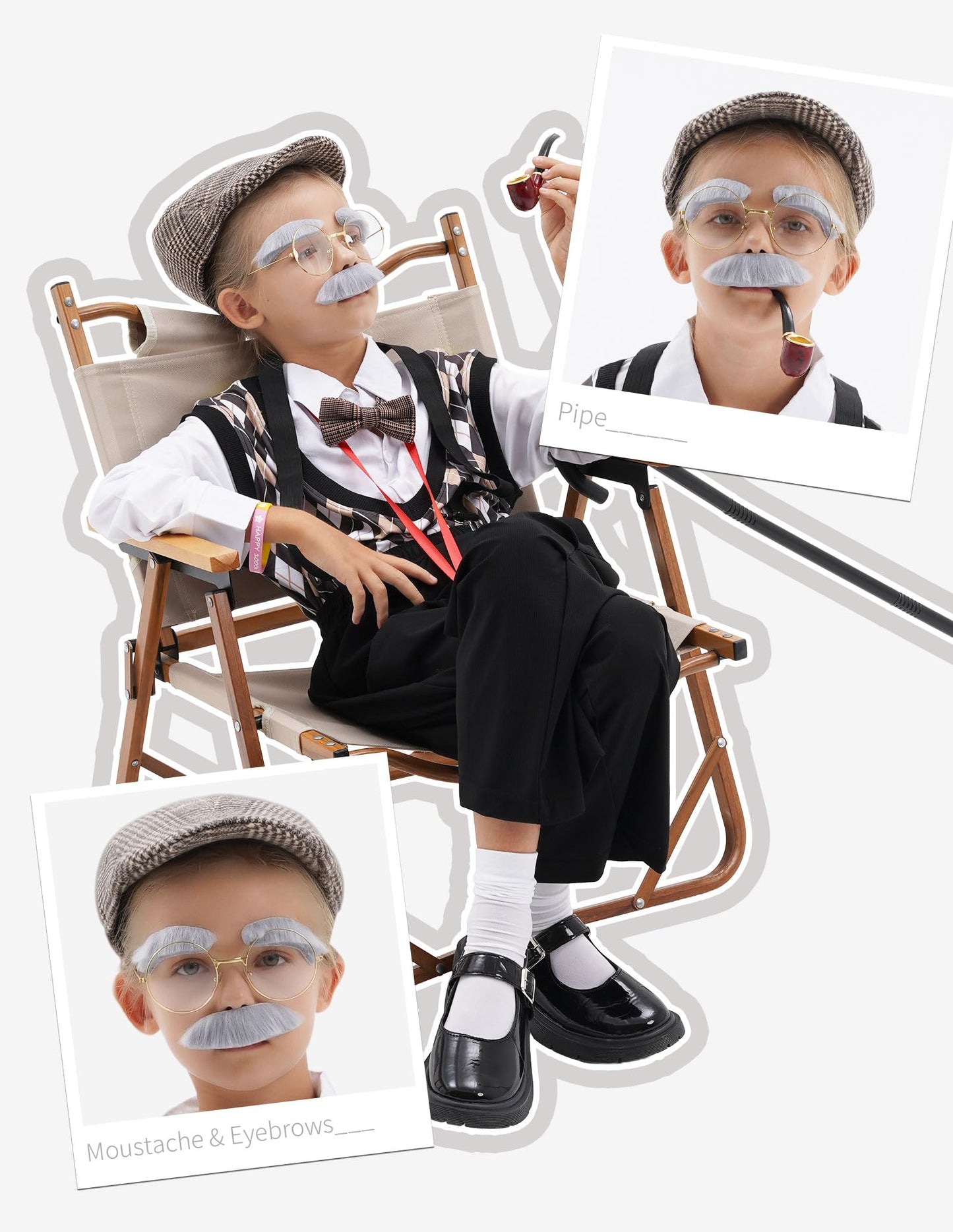 WooWee 100 Days of School Costume for Boys (Ages 10–12) | Grandpa Look Dress-Up