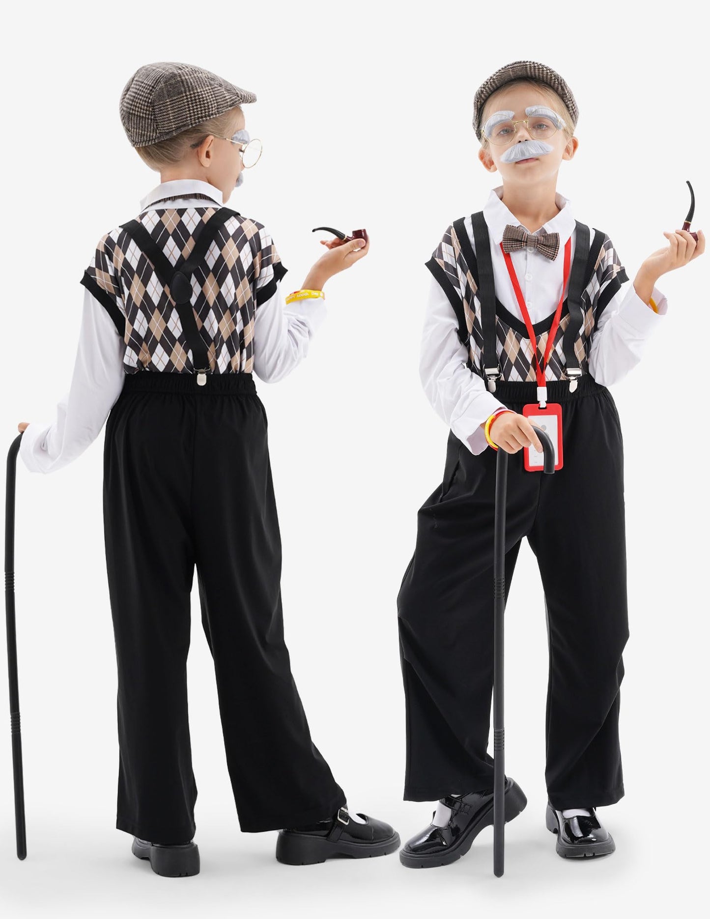 WooWee 100 Days of School Costume for Boys — Grandpa Look (Ages 5–12)