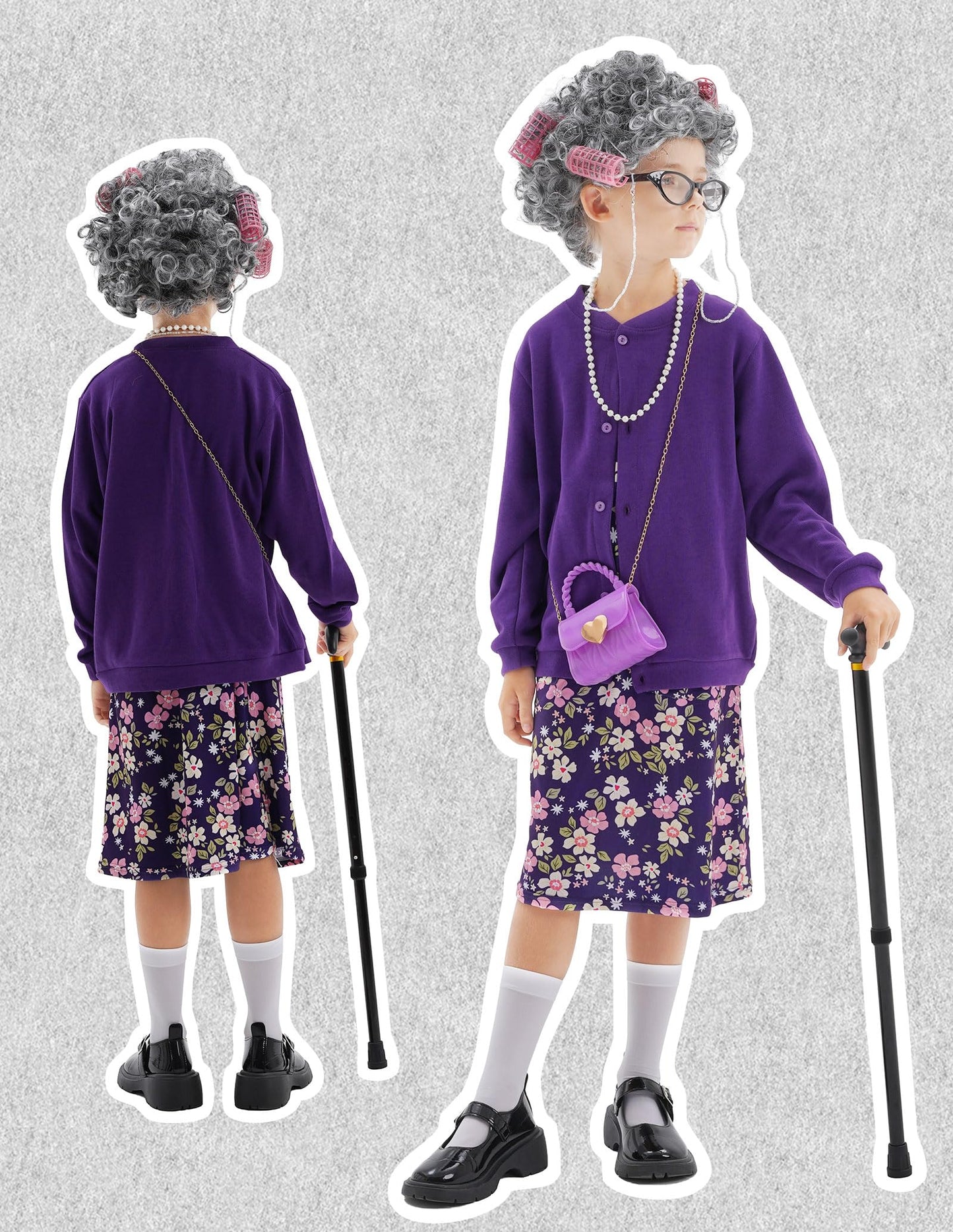 WooWee Kids Girl 100 Days of School Costume – Old Lady Dress Up for Girls