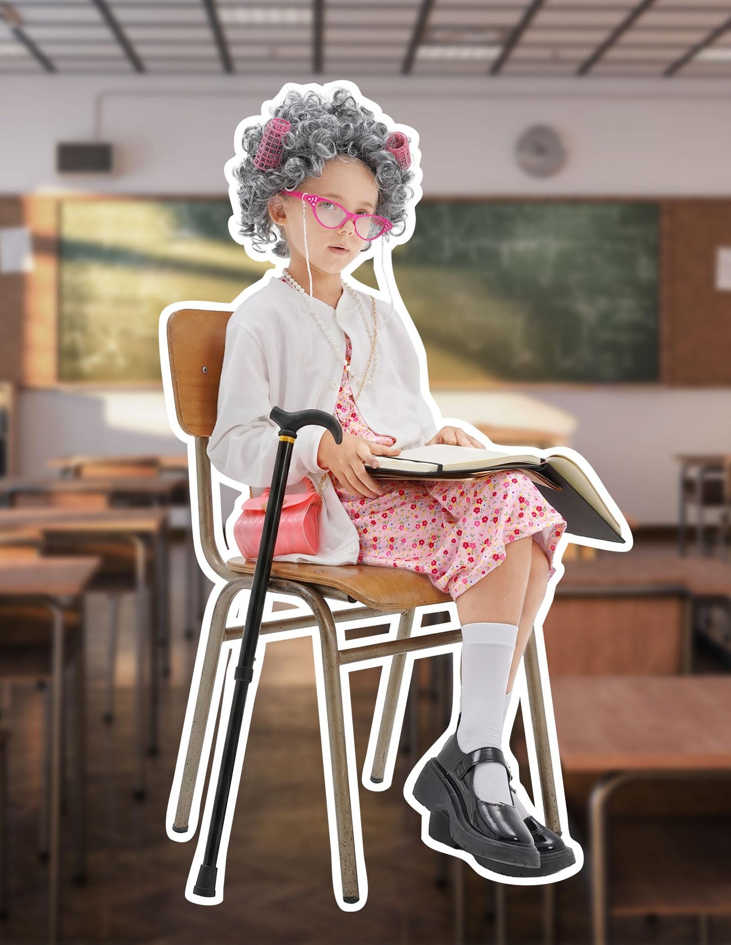 WooWee Kids Old Lady Costume — 100th Day of School Dress Up for Girls
