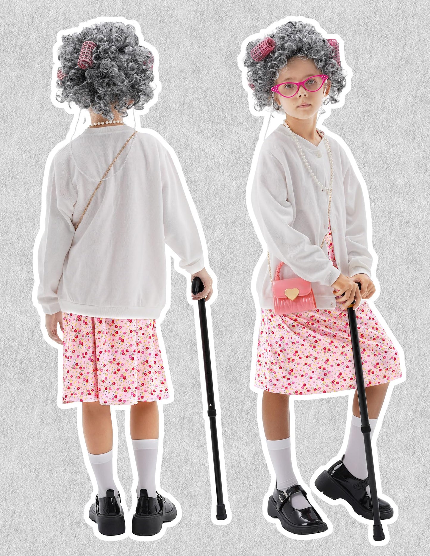 WooWee Kids Old Lady Costume — 100th Day of School Dress Up for Girls