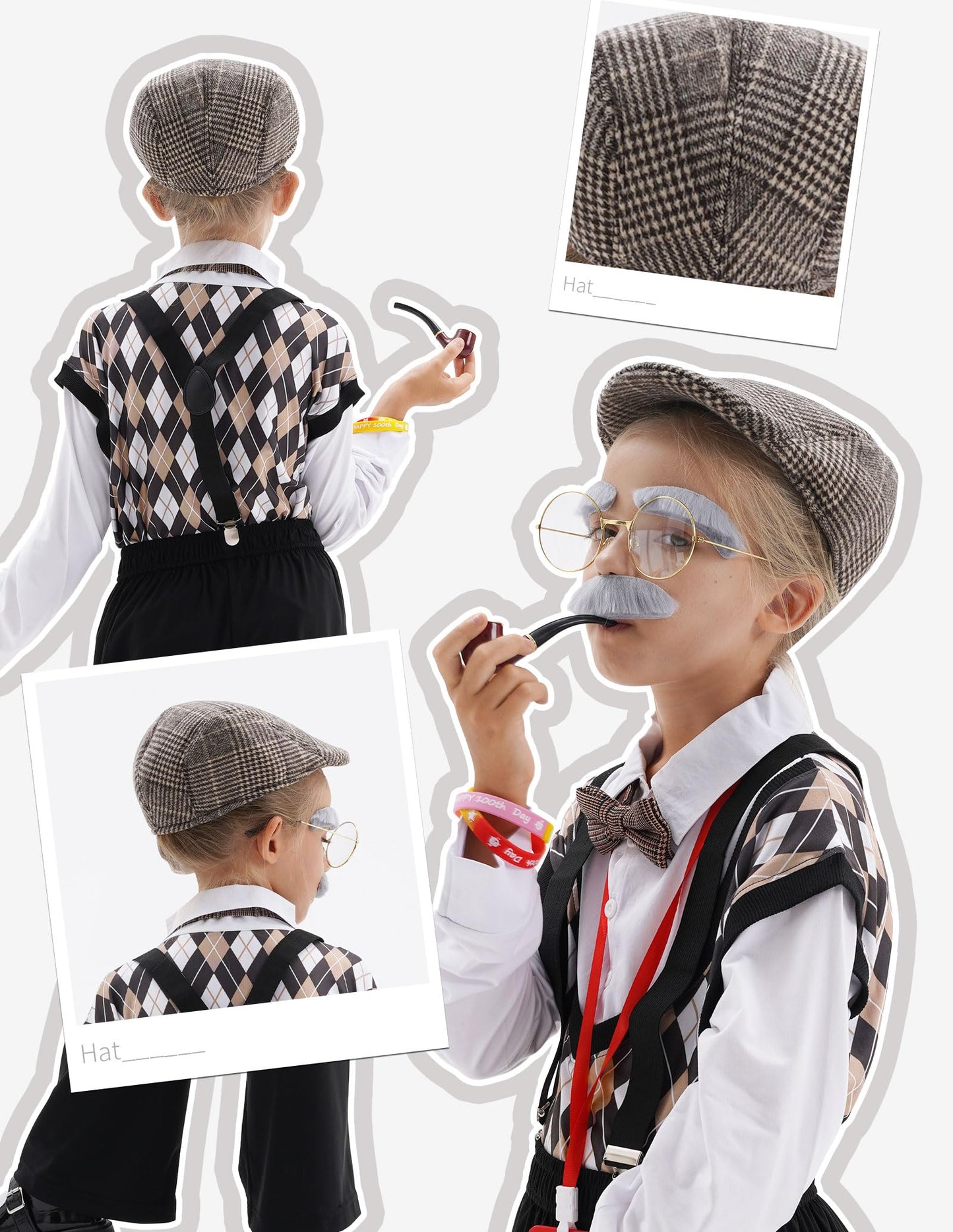WooWee 100 Days of School Costume for Boys — Grandpa Look (Ages 5–12)