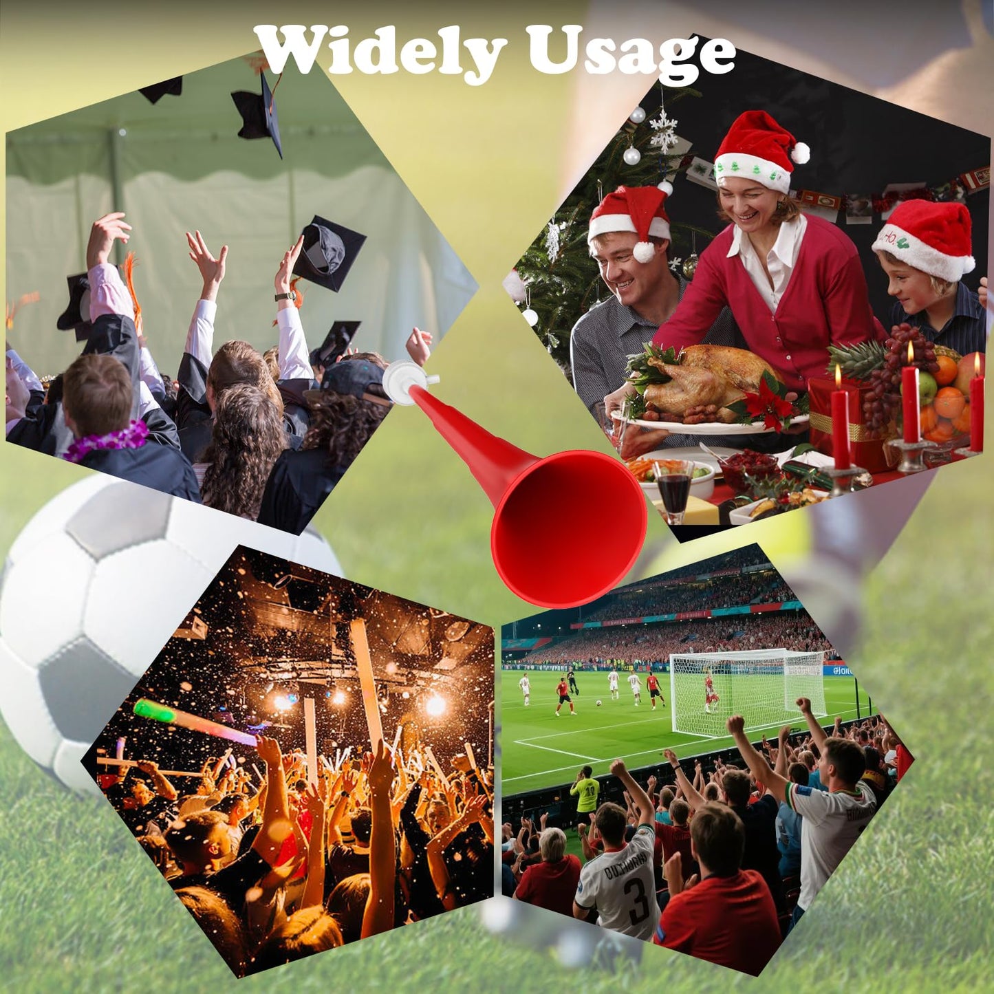 Woowyvyell Collapsible 24-Inch Stadium Horn – Vuvuzela Noisemaker for Sports