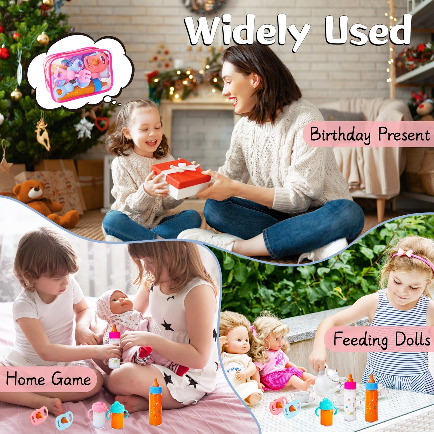 Woozettn 13-Piece Baby Doll Feeding Set | Magic Bottle & Accessories