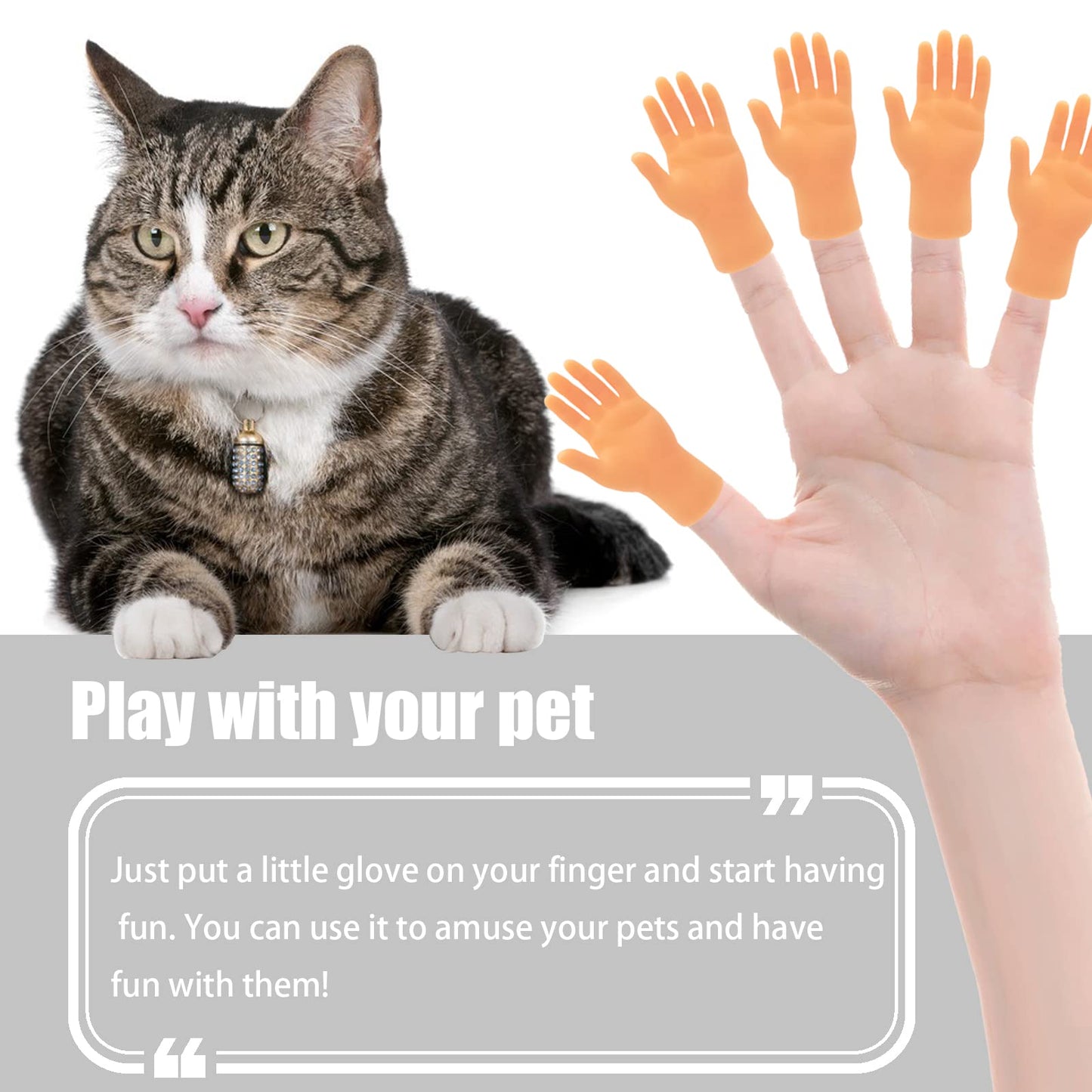 Woozettn 14 Pcs Tiny Finger Hands – Premium Rubber Mini Hand Puppets for Party Gags & Puppet Shows