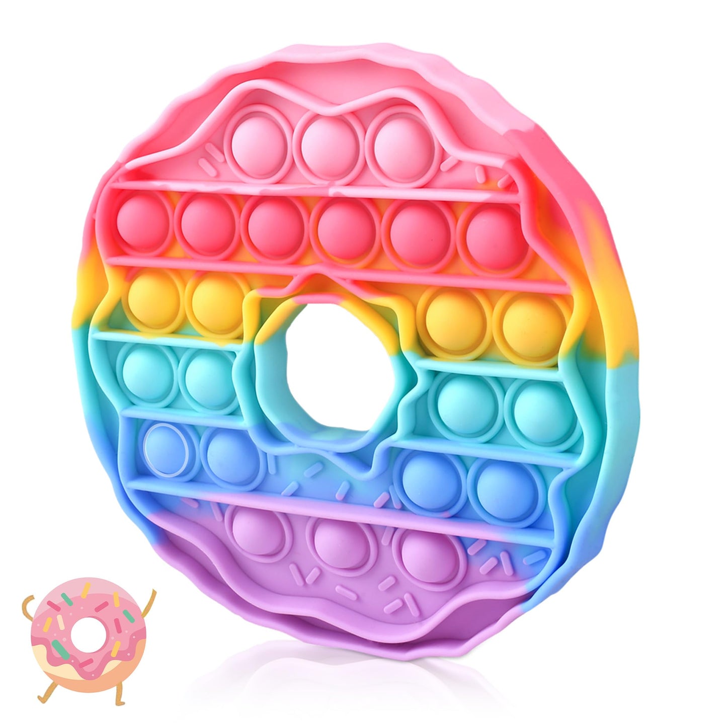 Woplagyreat Bubble Fidget Donut Toy – Silicone Sensory Push Pop for Focus, Calm, and Fun