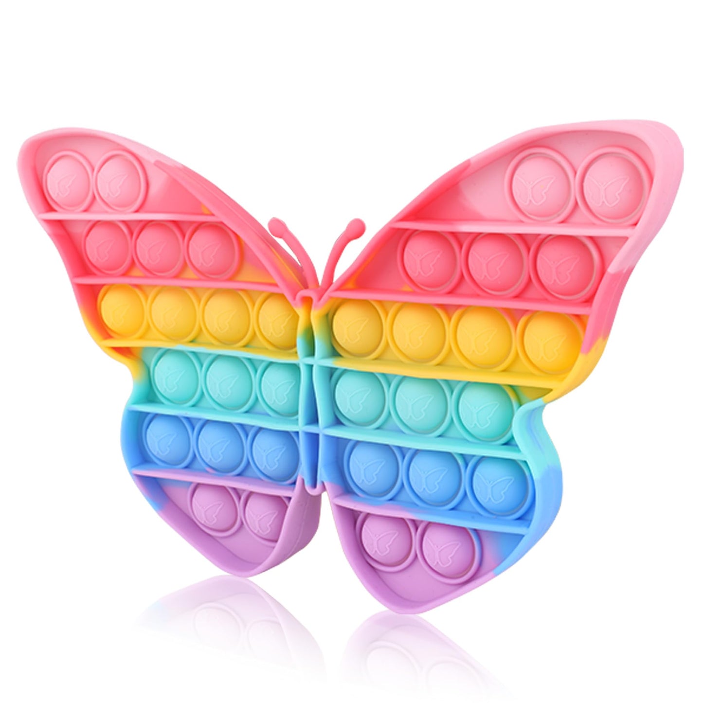 Woplagyreat Kids Fidget Butterfly Push Bubble Toy – Sensory Toy for All Ages | Travel, Office, Classroom