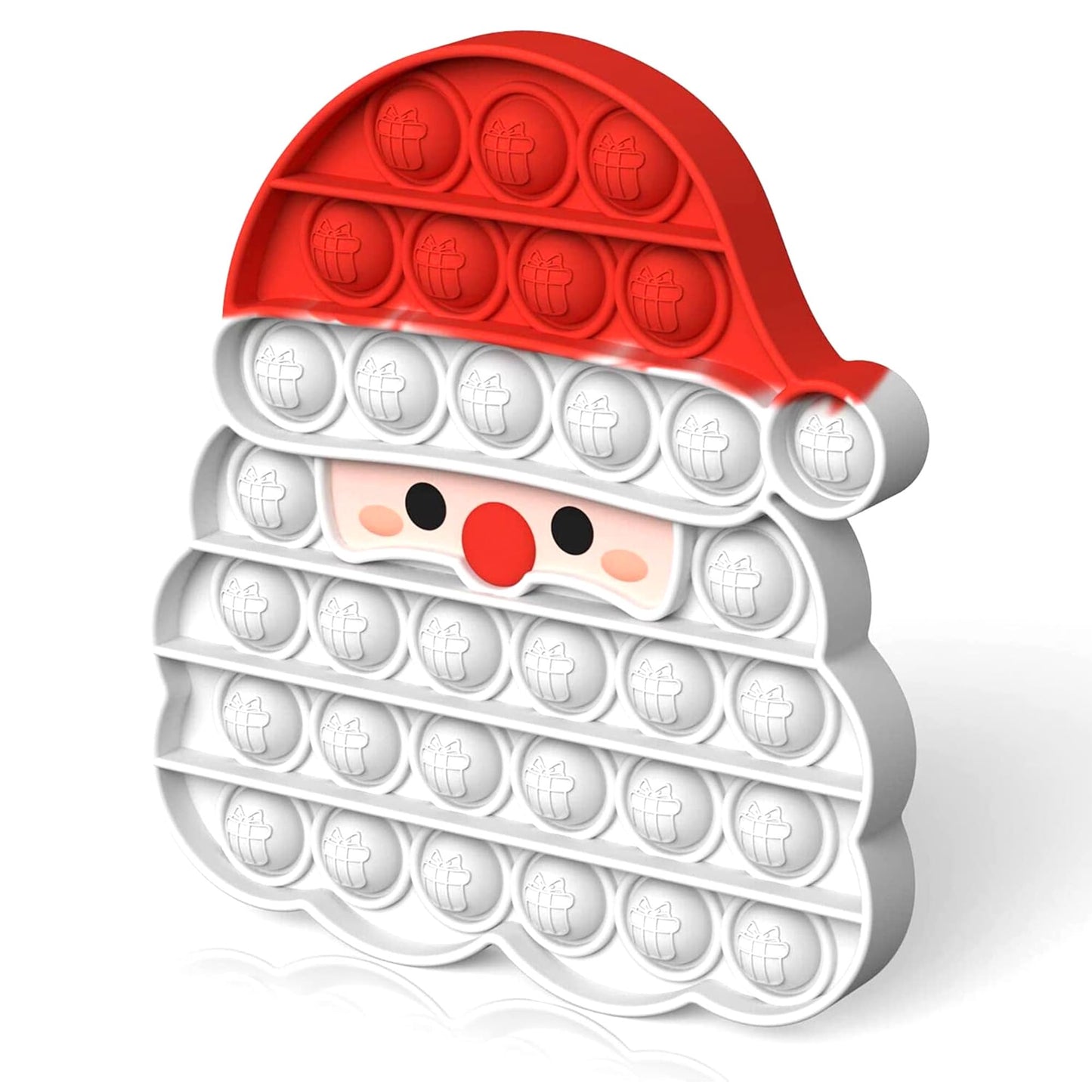Woplagyreat Christmas Fidget Santa Bubble Toy – Silicone Sensory Pop for Kids & Adults