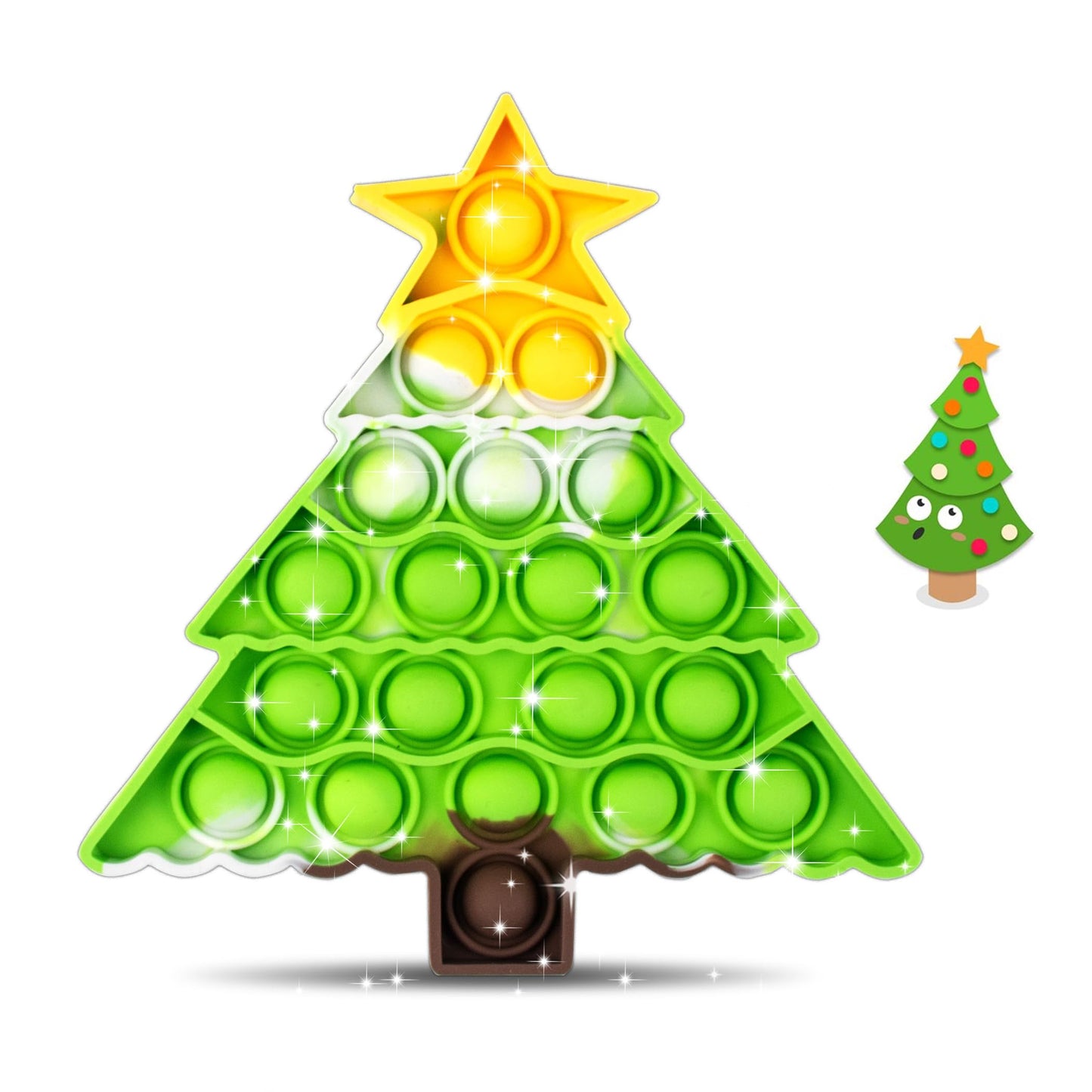 Woplagyreat Christmas Tree Fidget Toys – Push Bubble Pop Toy for Kids & Adults
