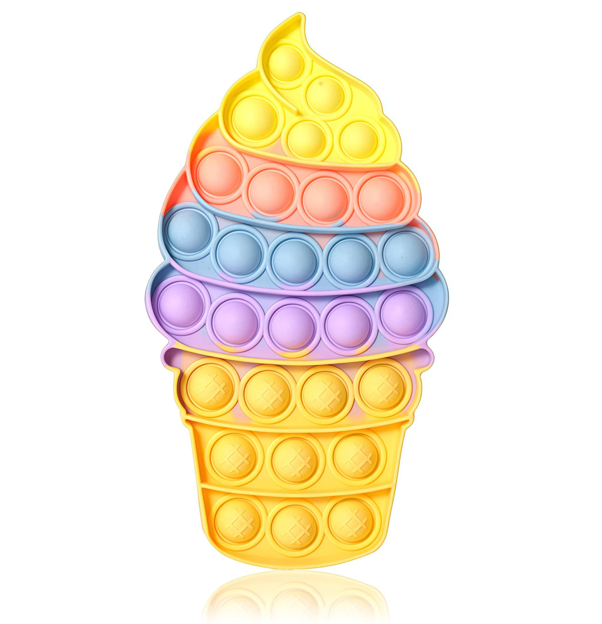 Woplagyreat Kids Push Bubble Fidget Toy – Ice Cream Cone Sensory Toy for 3-7 Year Olds