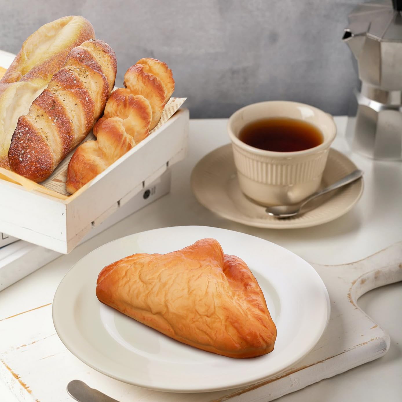 Woration 4-Pc Artificial Bread Set – Realistic Faux Baguette Models