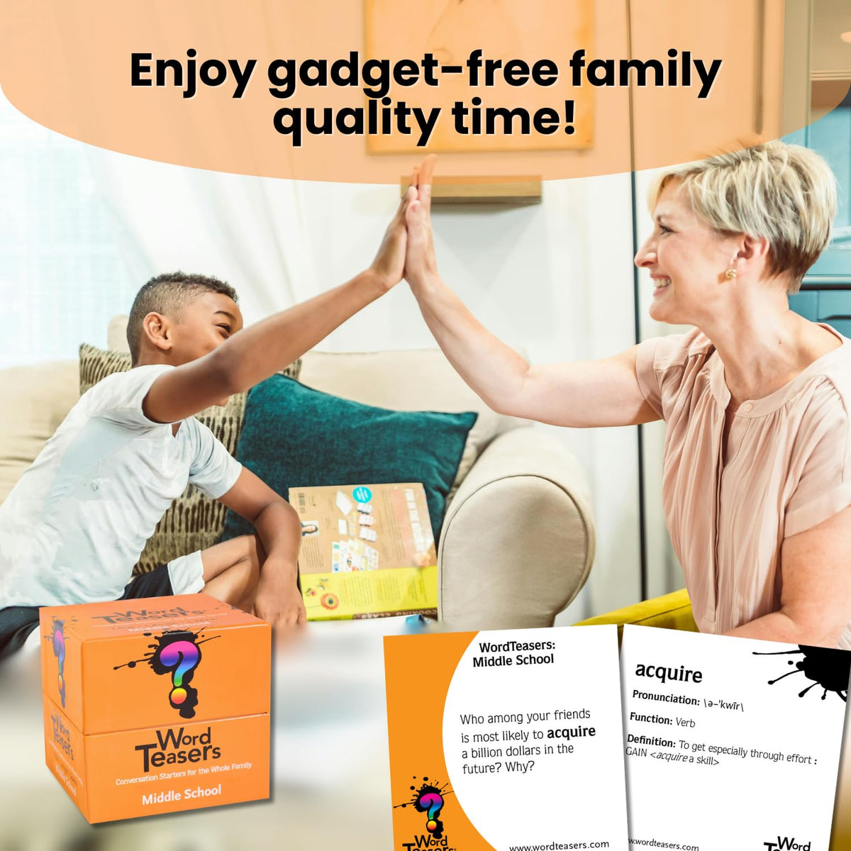 WORD TEASERS Middle School: 150 Vocabulary Flash Cards & Conversation Cards for Kids 10–13