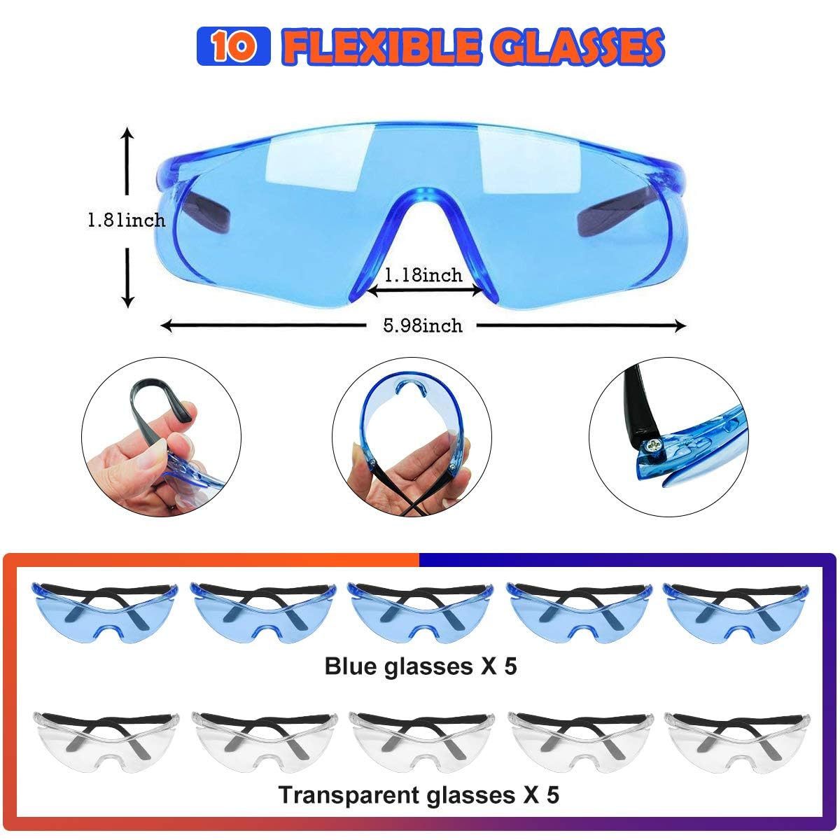 Wordot Nerf Party Kit: 10 Kids Pack with Glasses, Masks & 200 Darts