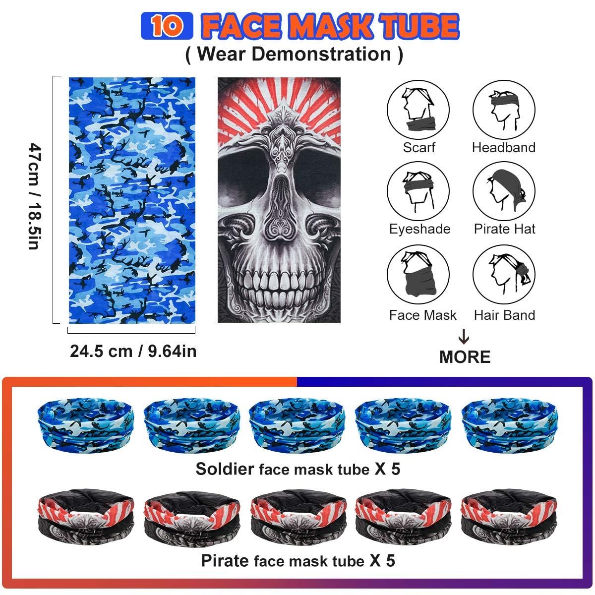 Wordot Nerf Party Kit: 10 Kids Pack with Glasses, Masks & 200 Darts