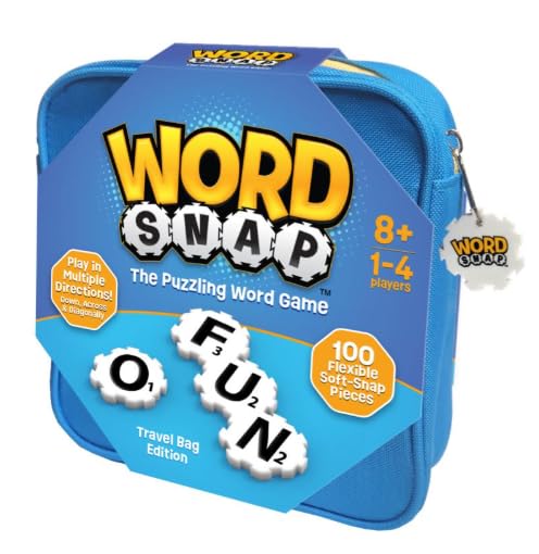 WordSnap Word Strategy Game with Travel Bag – Family Word Puzzle for Ages 8+, 1-4 Players