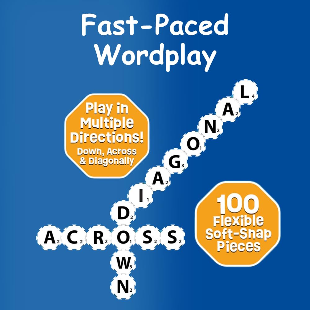 WordSnap Word Strategy Game with Travel Bag – Family Word Puzzle for Ages 8+, 1-4 Players