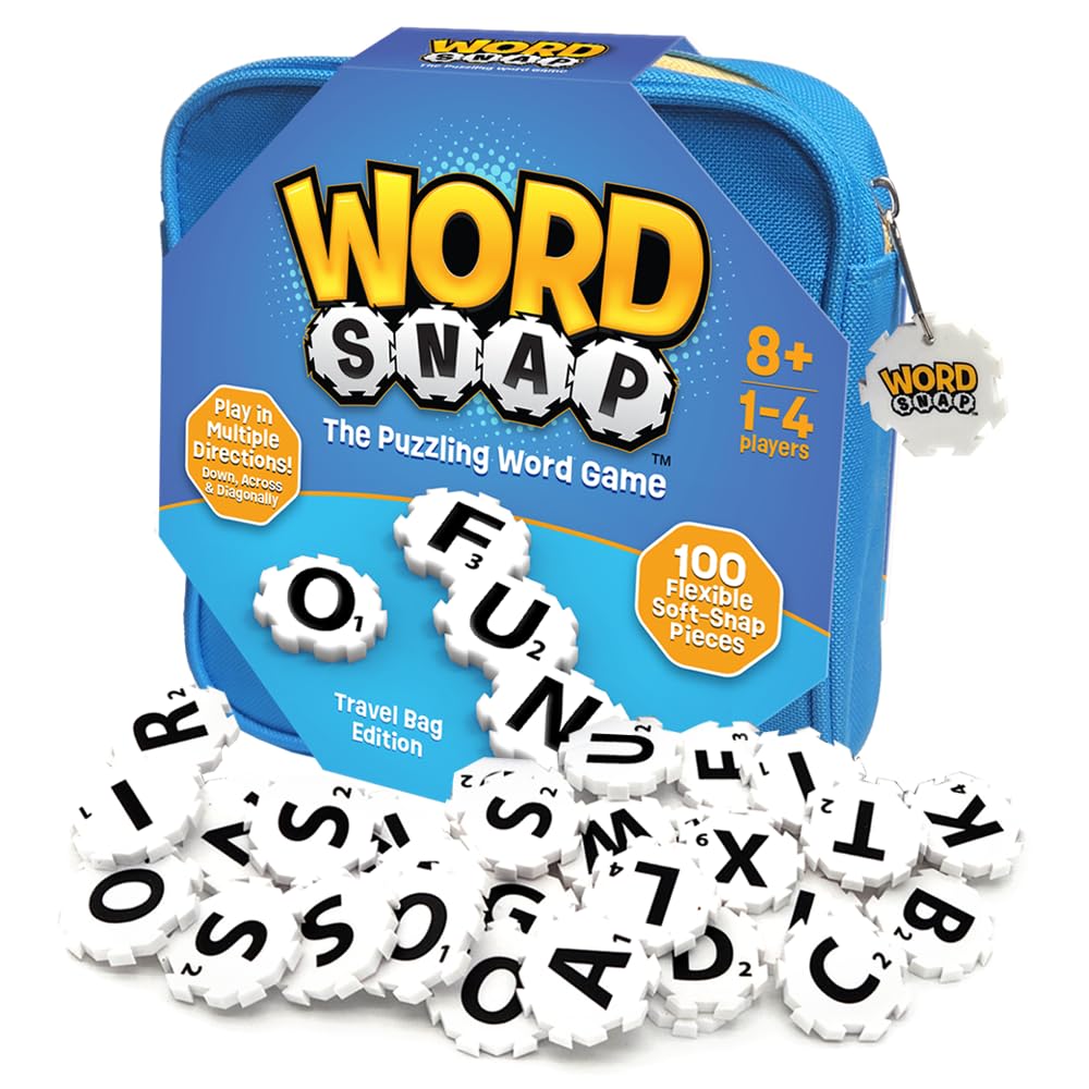 WordSnap Word Strategy Game with Travel Bag – Family Word Puzzle for Ages 8+, 1-4 Players