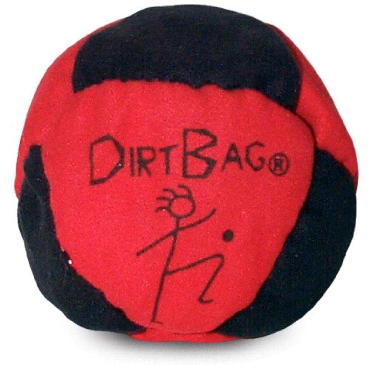 World Footbag Dirtbag Footbag - Red/Black | Sand-Filled 8-Panel for Easy Control