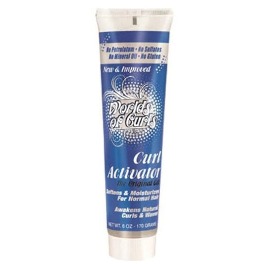 Worlds of Curls Curl Activator Gel for Defined, Hydrated Curls & Radiant Shine 6 oz